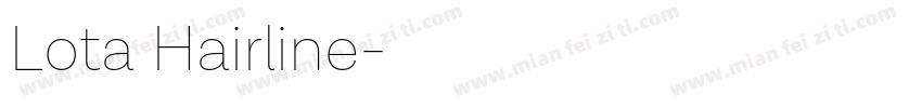 Lota Hairline字体转换